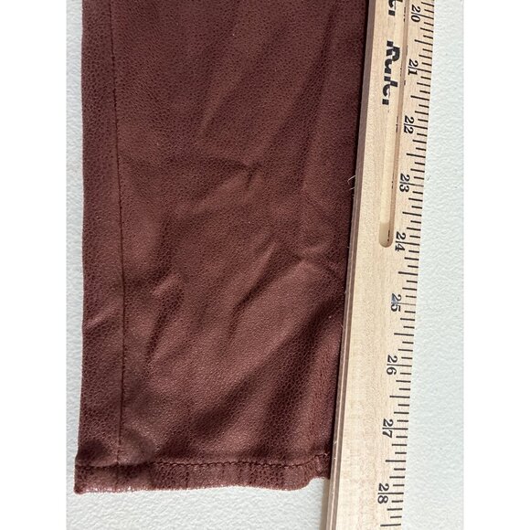 7 For All Mankind Pants Womens size 27 Metallic Coated Skinny Pants Soft - Picture 11 of 12